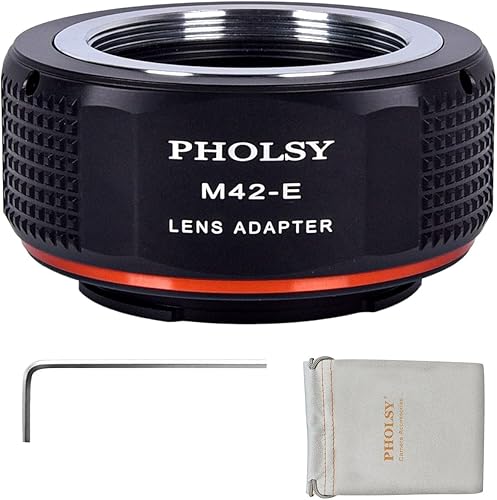 Miniatura 11 de PHOLSY Adaptador de Lente de Enfoque Manual Compatible con Lentes Canon EOS EF a Cámara de Montura E Compatible con Sony a1 a9ii a7S iii/ii, a7R
