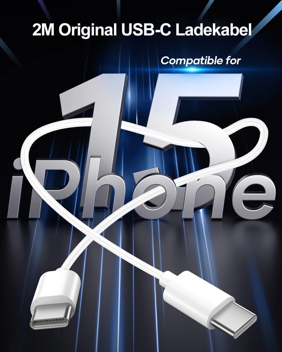 USB C Ladegerät Ladekabel für iPhone 17 16 16e 15/17 16 15 Pro/17 16 15 Pro Max/Plus,2Pack 25W USB C Power Adapter Schnellladekabel für iPad Pro/Air/10.Generation,Schnellladegerät Stecker mit 2M Kabel