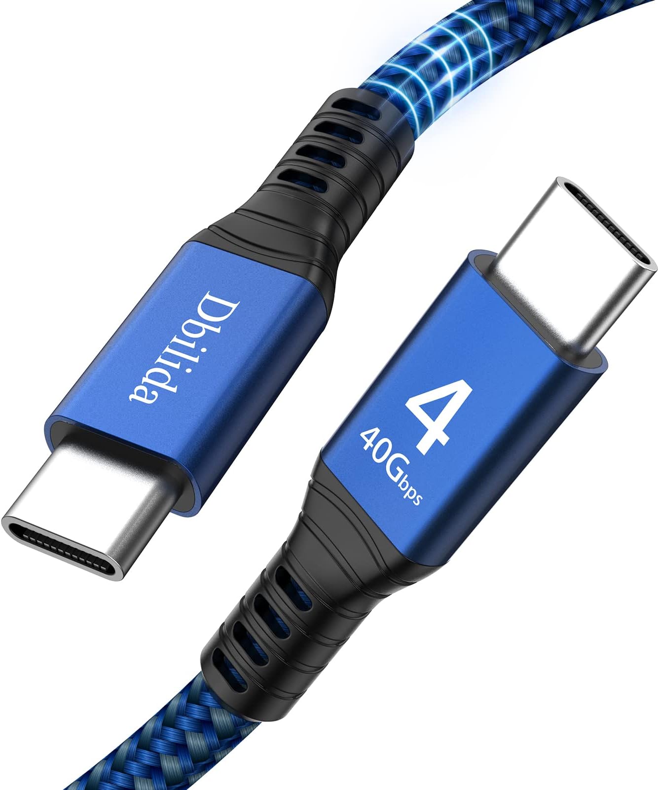 DbilidaCable for Thunderbolt 4 Cable 6.6ft, Nylon Braided 40Gbps USB C Cable with 100W PD, 40Gbps, 8K Display Compatible with Thunderbolt 3 Cable, USB4, USB C, Hub, SSD, Docking and More