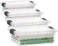 Vista 26 de Superio Caja de Almacenamiento Transparente con Tapa, Contenedor de Plástico para Organizar, Caja Apilable, Libre de BPA, No Tóxico, Sin Olor