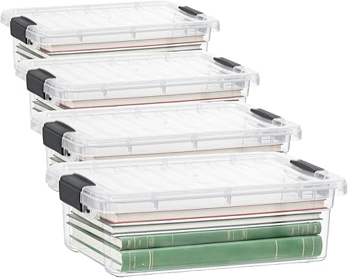 Miniatura 26 de Superio Caja de Almacenamiento Transparente con Tapa, Contenedor de Plástico para Organizar, Caja Apilable, Libre de BPA, No Tóxico, Sin Olor