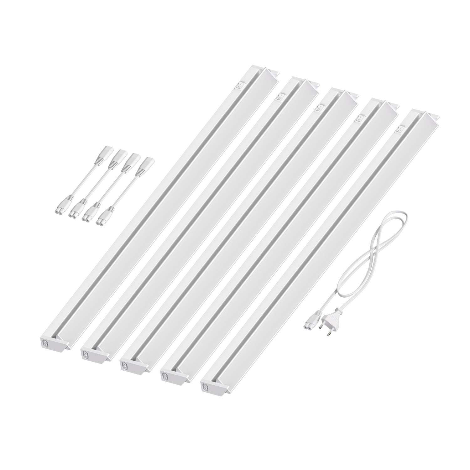 ledscom.de LED Unterbau-Leuchte LIWO 91cm, schwenkbar, je 1517lm, weiß 5er Set