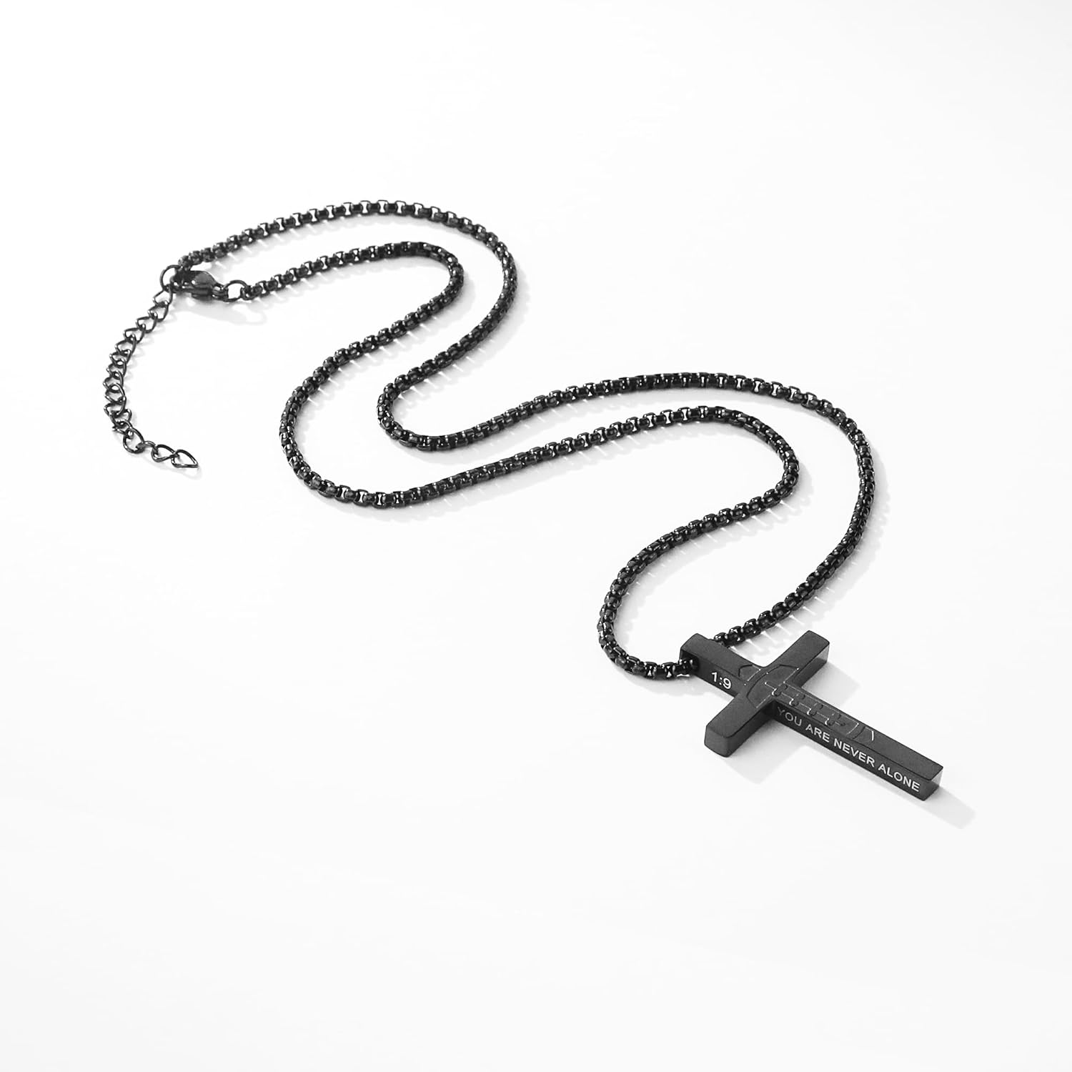 Football Bible Verse Cross Necklace for Boys Men 316L Stainless Steel Chain Pendant Religious Christian First Communion Confirmation Jewelry Graduation Christmas Gifts - Image 6