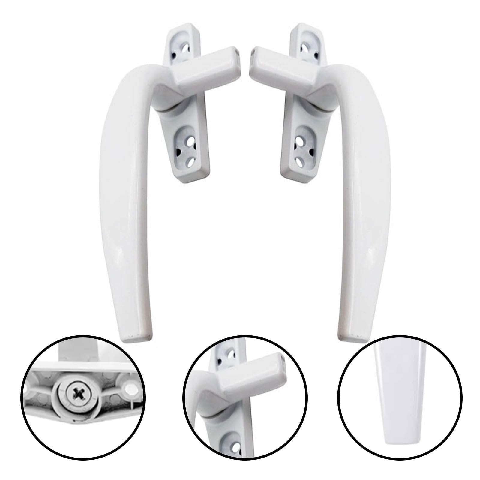 XIONGXIAOZHI 8Pcs Lock Window Handle Installation Kit: 4 Left/Right Hand Aluminum Alloy Window Handle - Image 2