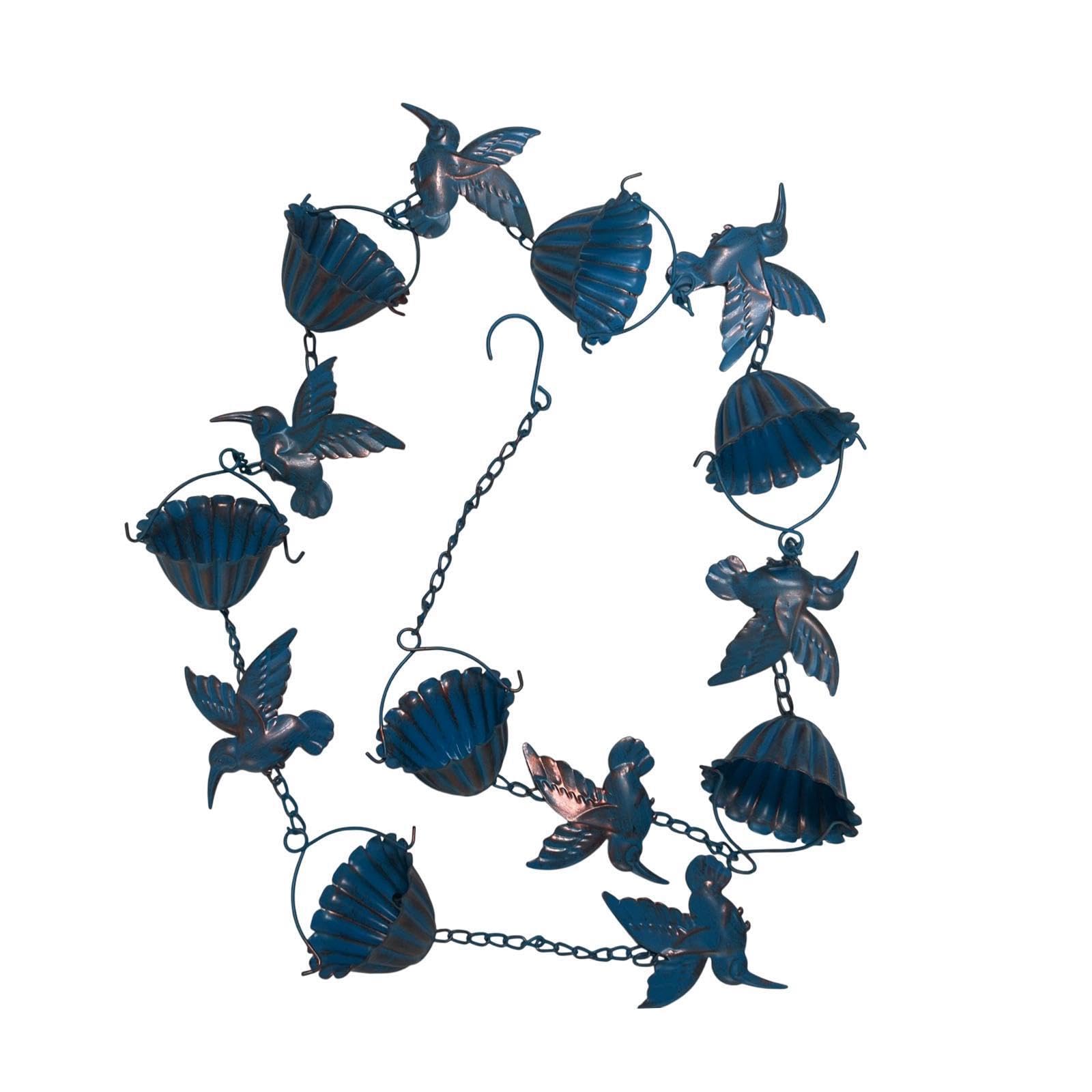 mophrati Functional Iron Rain Gutter Chain Chain With Hummingbirds For