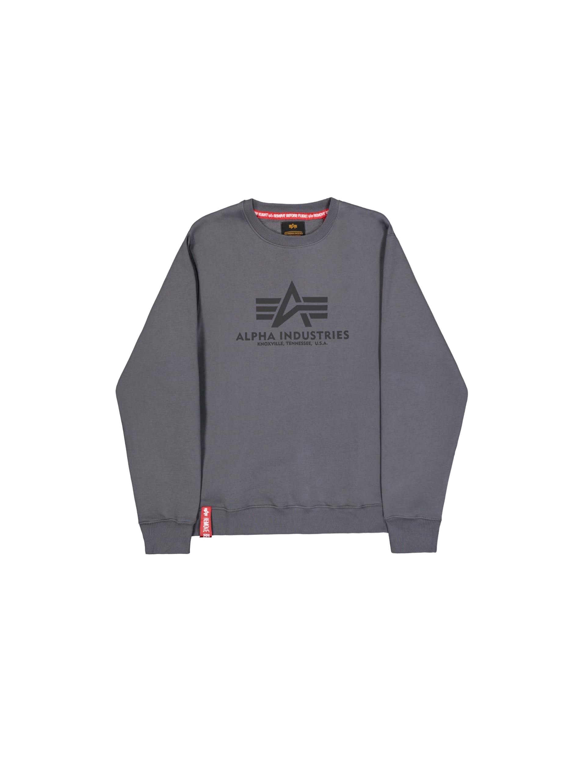 Alpha Industries Herren Basic Pullover Sweatshirt, Blickdicht, Grau, L