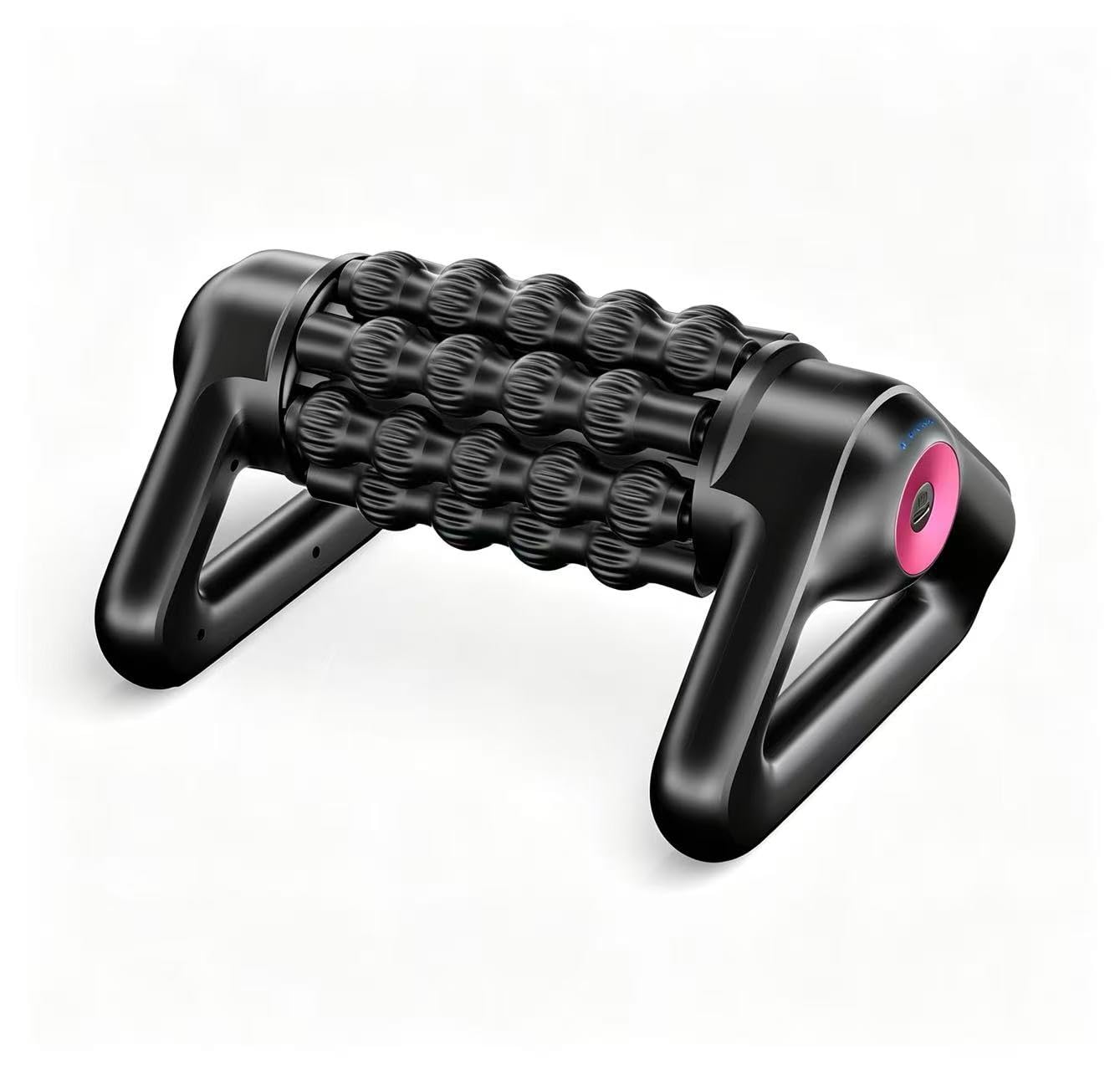 Rouleau de massage musculaire électrique mains libres avec 5 vitesses pour le dos, le cou, les jambes, les pieds et la relaxation complète du corps (noir clair)