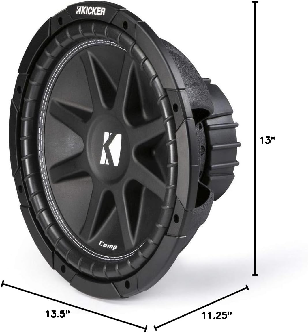 KICKER Comp 12-inch (30cm) Subwoofer, 4-Ohm, RoHS Compliant Bundle
