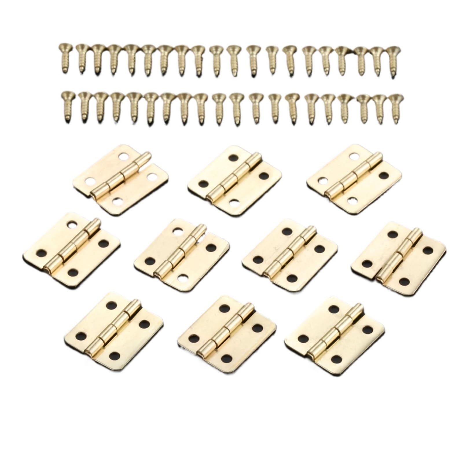 Kdhcvkz Black 10Pcs Hinges With Screw 4 Holes 18 * 16Mm Cabinet Wooden Hinges(Black)