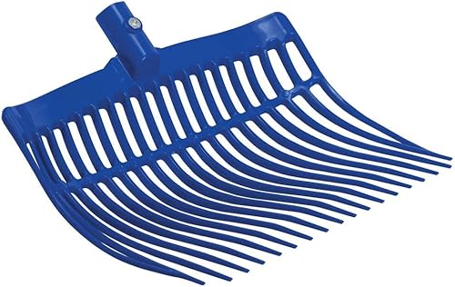 Dura-Tech Cabezal de repuesto de horquilla de estiércol curvo ancho solo - 1 barra Color negro Capacidad para más estiércol de caballo, vaca y