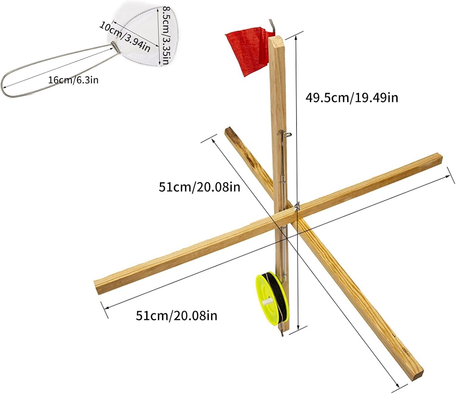 Permanent Wooden Icefishing Standard for Winter Outdoor Angling with Natural Plan and Thin Construction