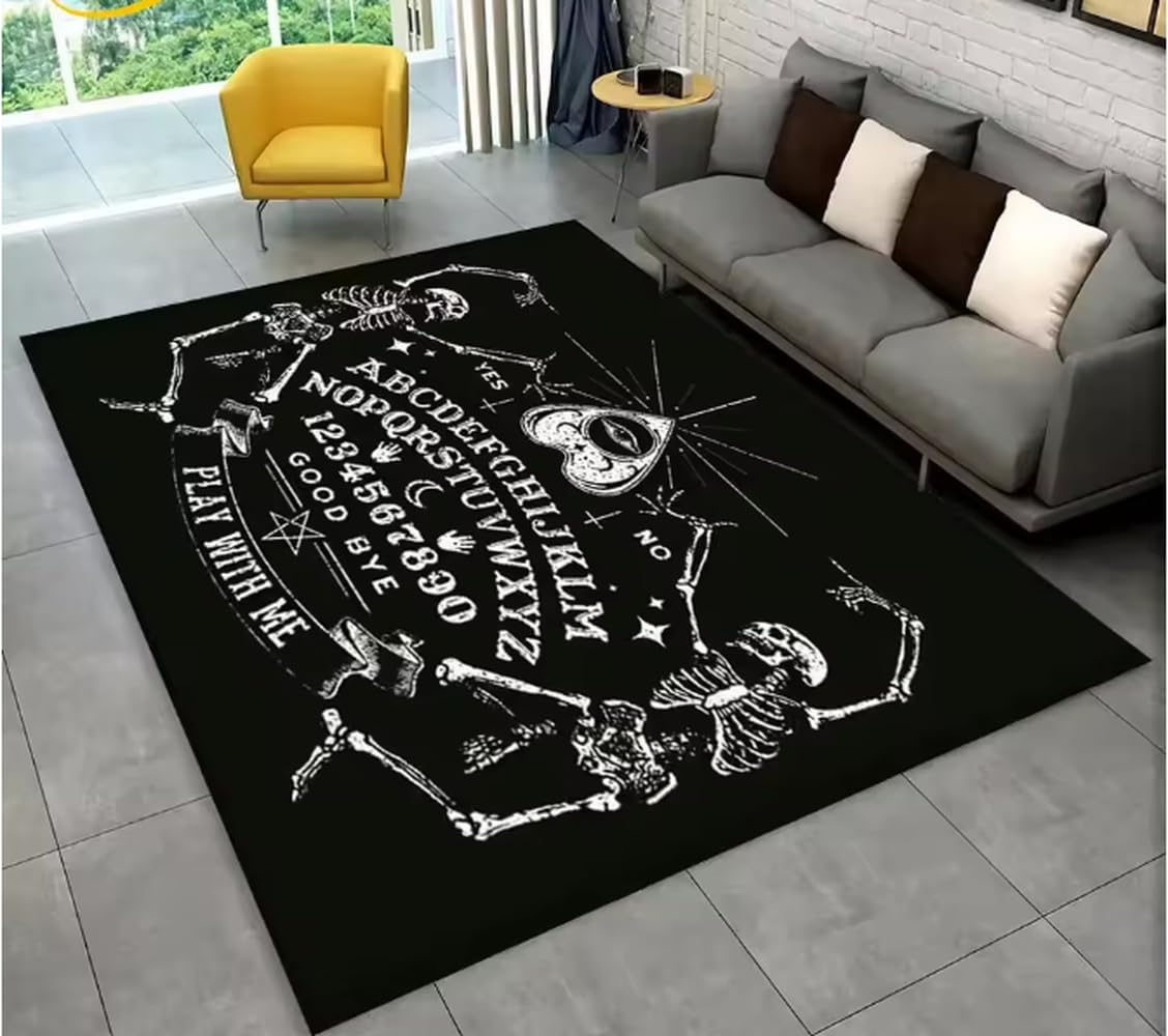 Tapis gothique antidérapant pour sécuriser le salon