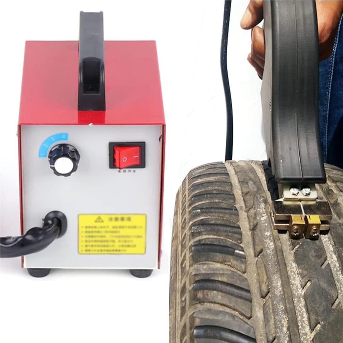 Strumento per Scanalare Pneumatici, 350W Macchina per Scanalare Pneumatici per Auto E Camion Forma U/V, Approfondire Il Disegno del Battistrada, Rinnovare Vecchi Pneumatici