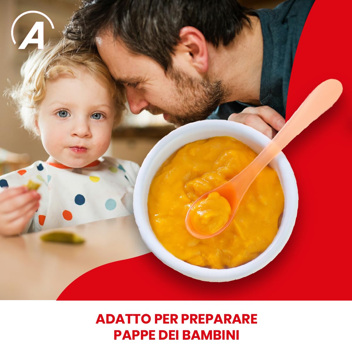 Ardes VEGGY Macchina Elettrica per Purè e Creme, 3 Dischi da Taglio in Acciaio Inox