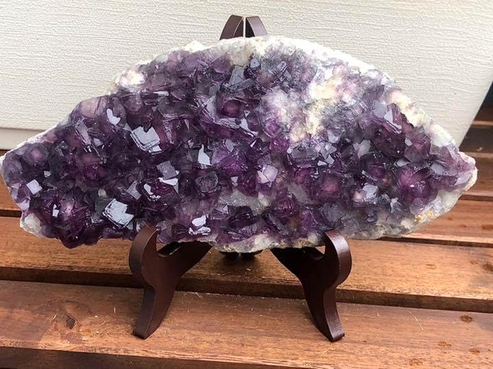 厳選 稀少 】 パープルフローライト クラスター 蛍石 鉱物 標本結晶