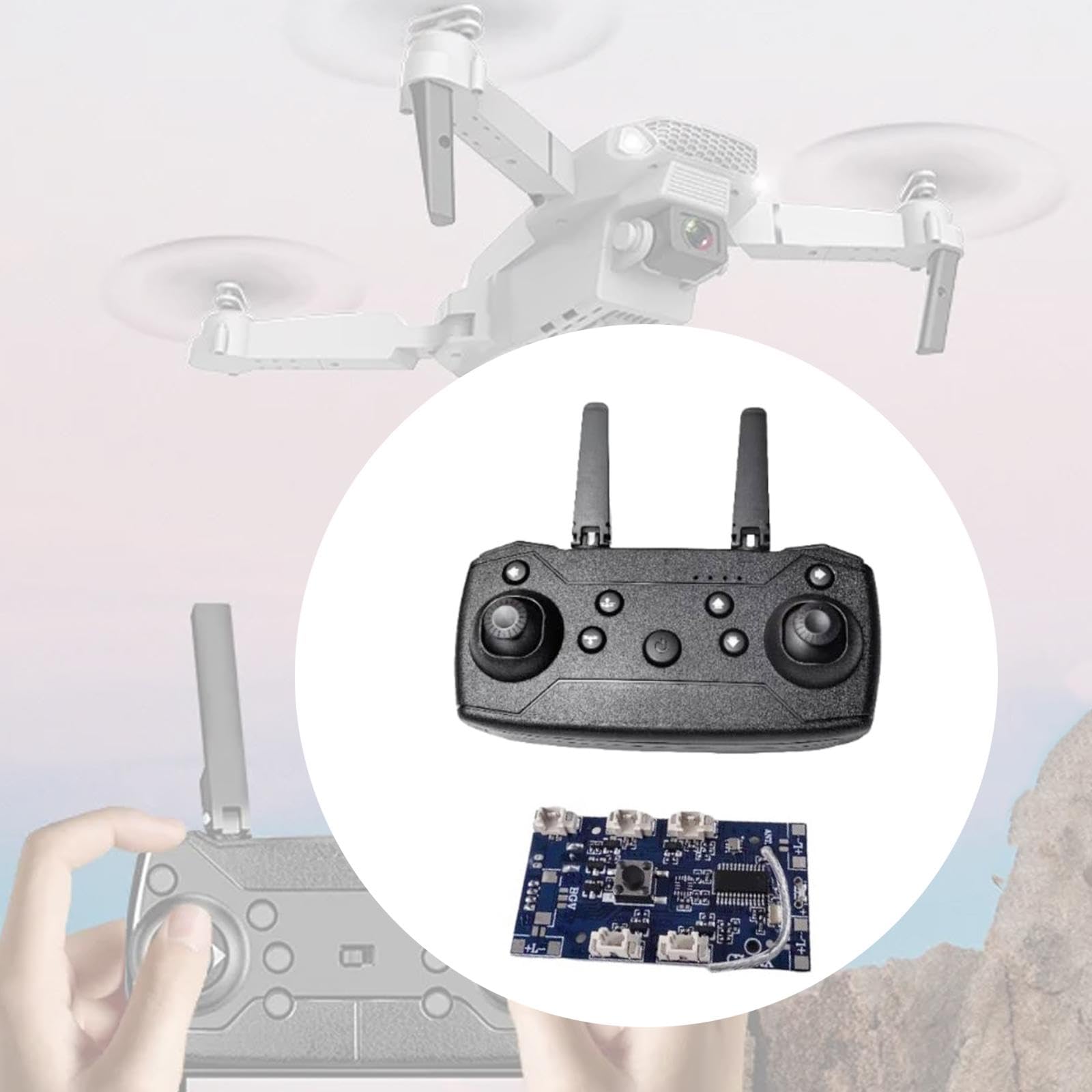VELURA 2Pcs Receiver Board and Remote Controller for E88Pro E88 RC