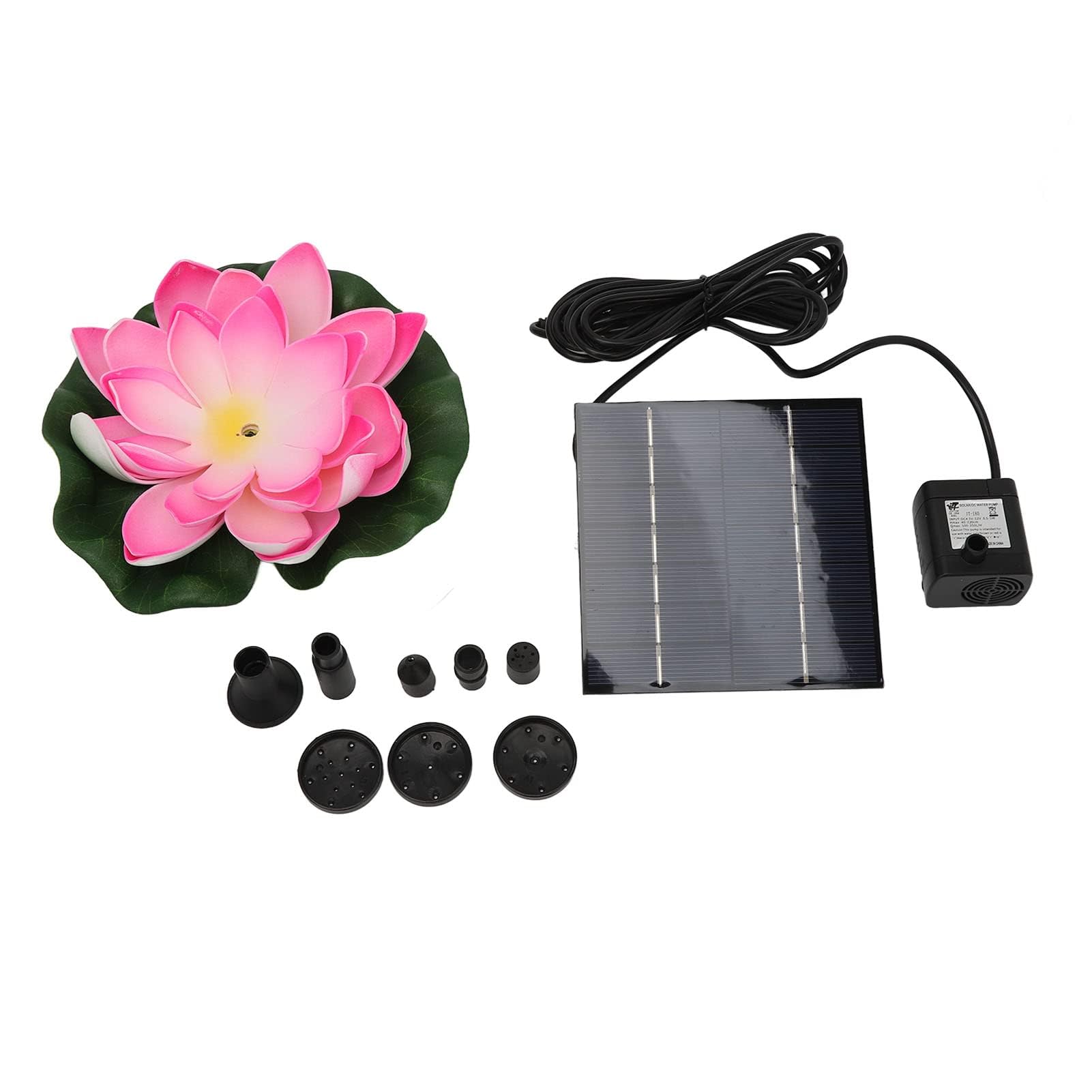 Pompa Solare per Fontana di Loto e Laghetto Giardino - Silenziosa ed Efficienti per Bagno Uccelli Esterno, Design Affidabile Uso Continuo Senza Rumore