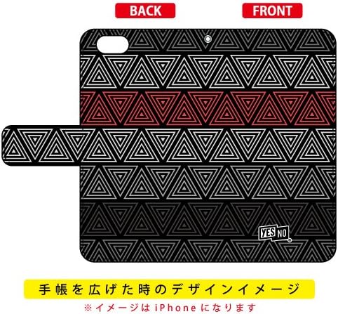 Yesno Flip Smartphone Case Triangle Black for Disney Mobile on docomo DM-02H/docomo DLGD2H-IJTC-401-N294 DLGD2H-IJTC-401-N294