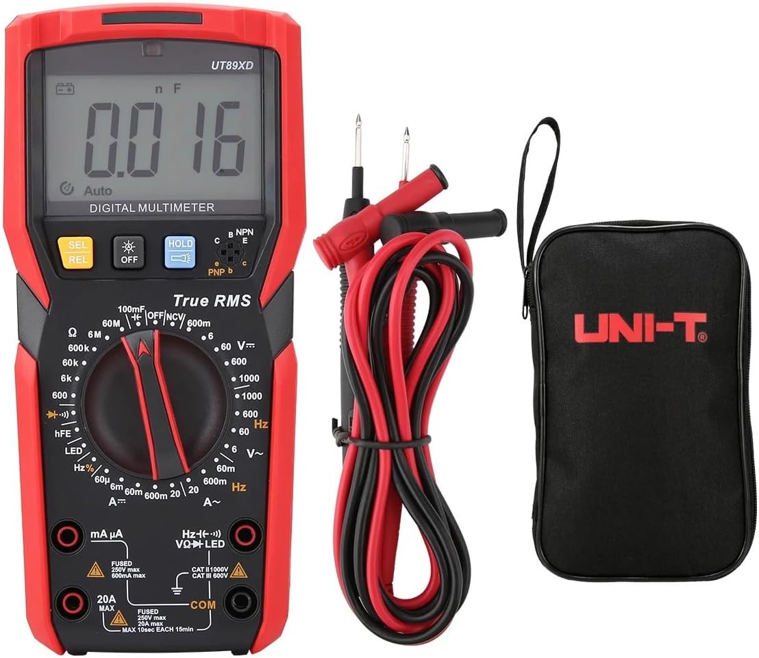 Ut89Xd Professional Digital Multimeter True Rms Ncv 20A Current Ac Dc Voltmeter Capacitance Resistance Tester Uni T