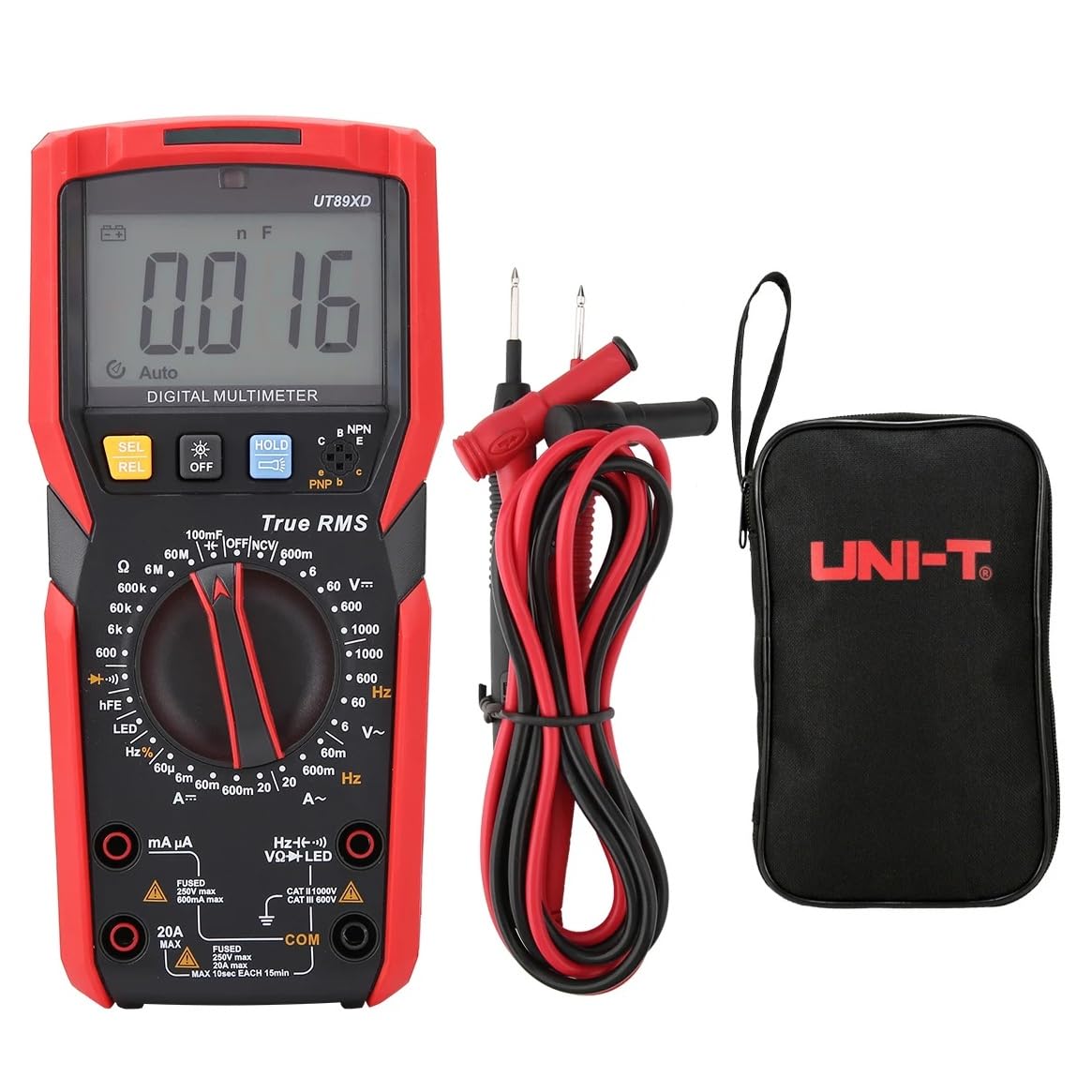 Uni-T Ut89Xd Professional Digital Multimeter True Rms Ncv 20A Current Ac Dc Voltmeter Capacitance Resistance Tester Uni T