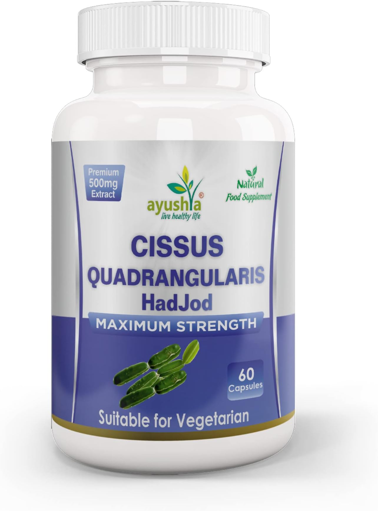 Ayushya Cissus Quadrangularis (Hadjod) Capsule, 60 Capsules, Natural