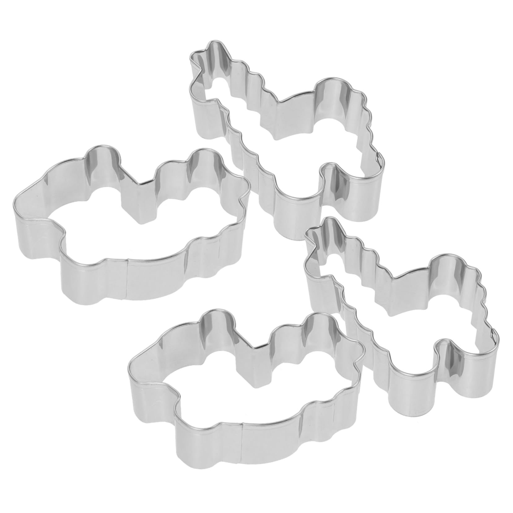 Lot De 4 Emporte-pièces Robustes En Forme Dalpaga En Acier Inoxydable Pour Biscuits Fondants Légumes Plusieurs styles