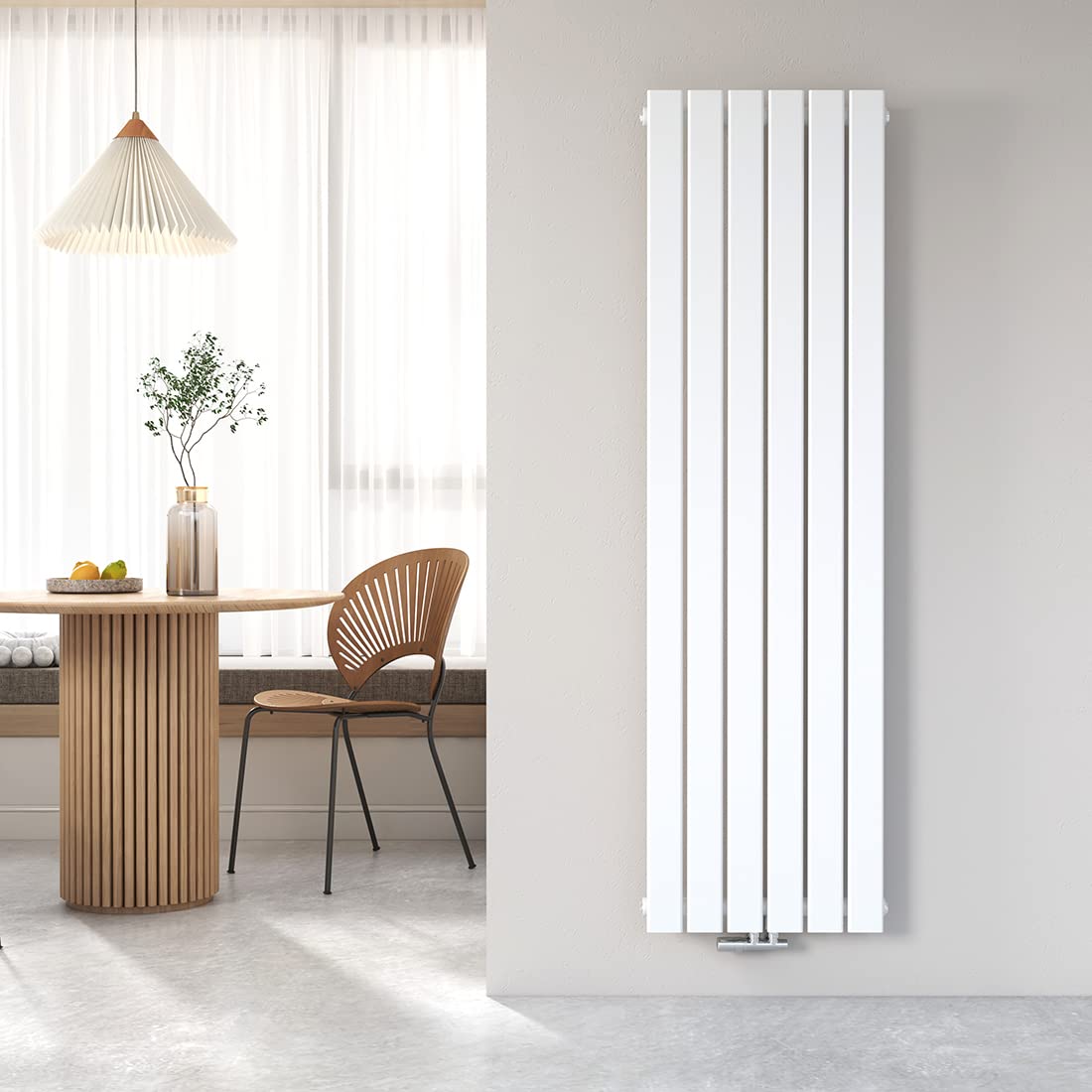 Heilmetz radiateur Plat 1600 x 460 mm Blanc Design avec Raccord Latéral Une Rangée Horizontal Radiateur de Salle de Bains