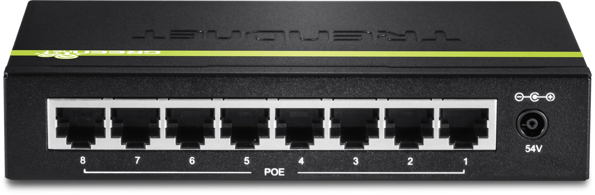TRENDnet, TPE-TG80G, Switch Gigabit PoE+ de 8 Puertos, 23 W de Potencia PoE, 16 Gbps, Divisor Ethernet, Negro