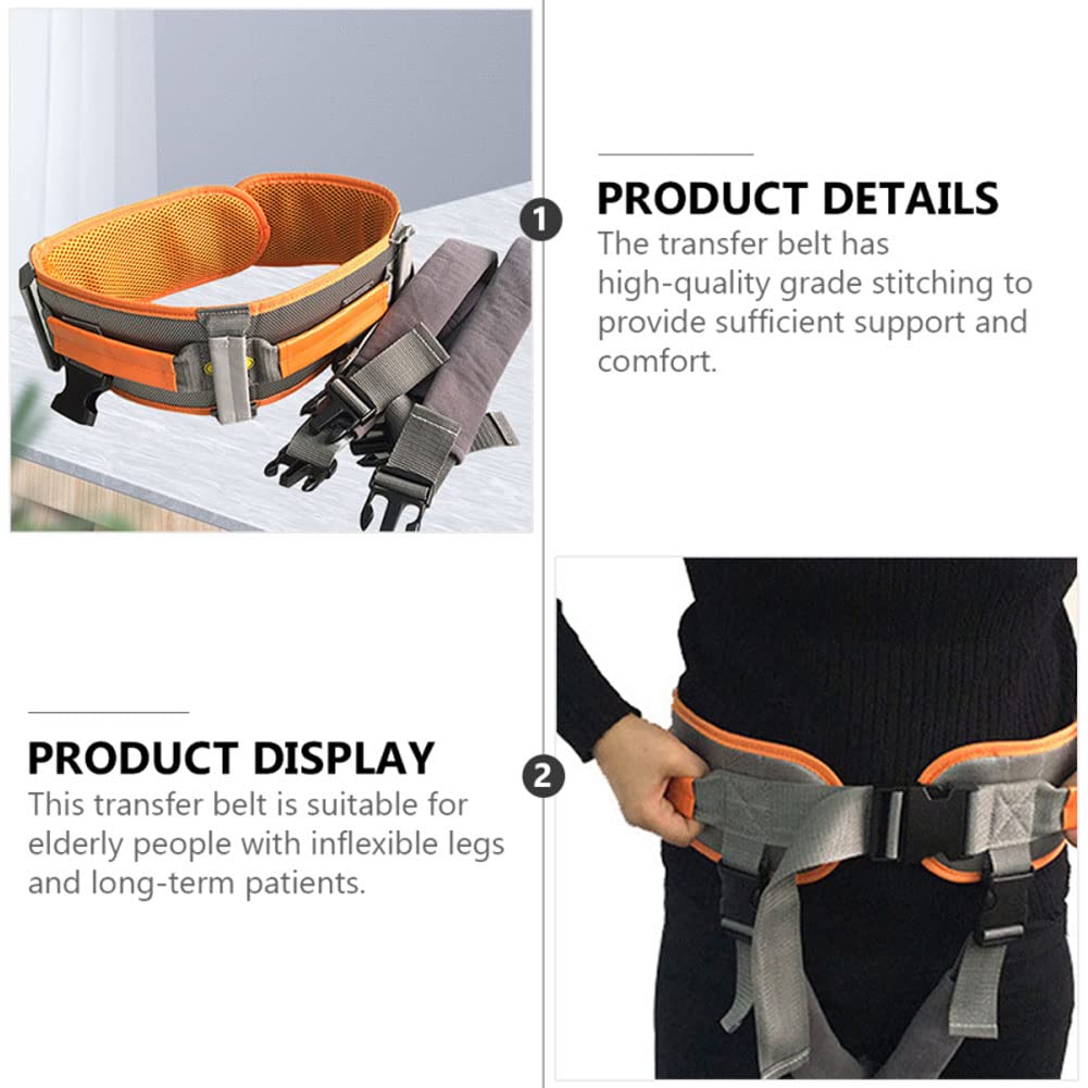 Cinturón de Transferencia Cinturón para Caminar con Trabillas para Las piernas Cinturones de Seguridad para enfermería médica con Asas Acolchadas Dispositivo de Asistencia de Seguridad para