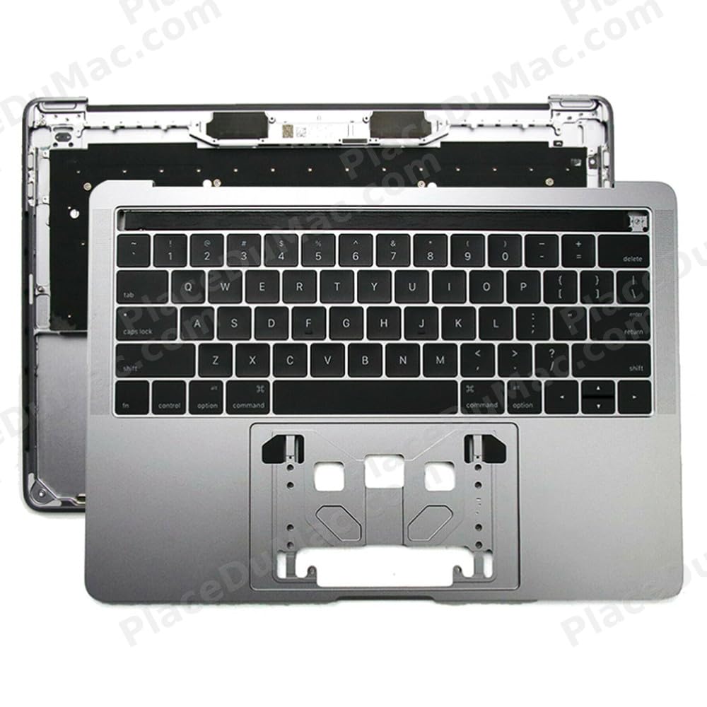 reboot Cover superiore con tastiera americana QWERTY (Stati Uniti) (grigio laterale) per MacBook Pro 13 Touch Bar (A1706) 2017, compatibile con Apple Grade A