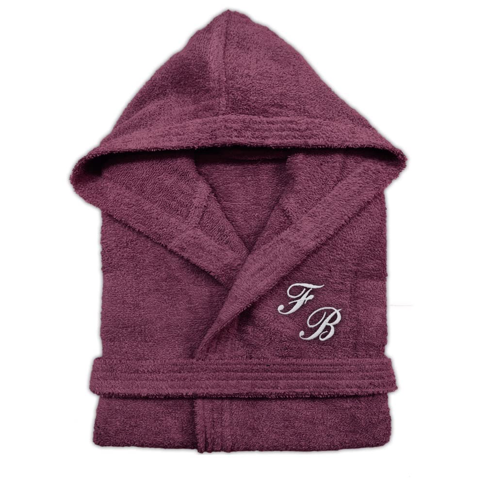 SOLO MIO BASIC Accappatoio personalizzato unisex adulto con cappuccio in spugna di puro cotone