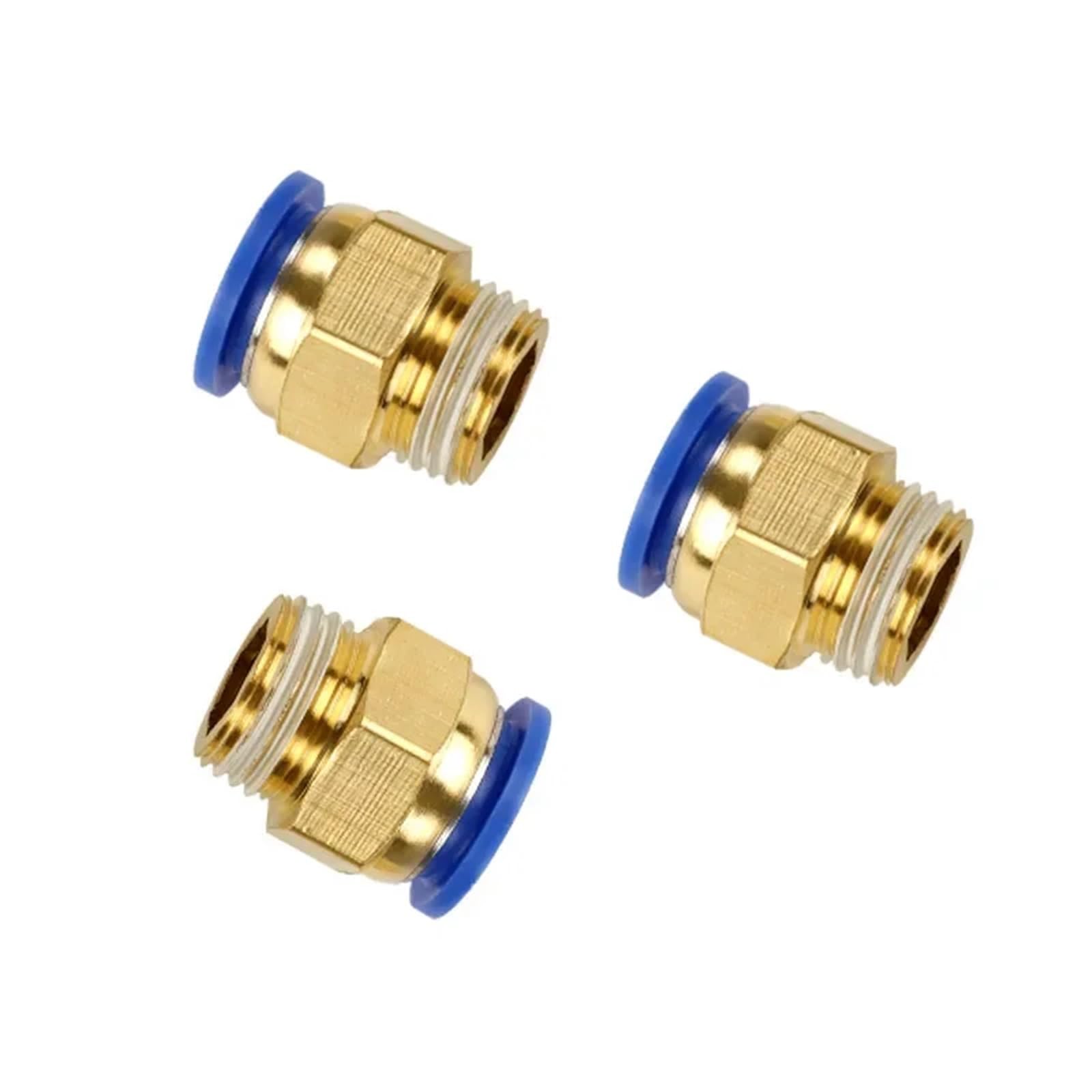 Conectores neumáticos PC Rosca Montaje 4mm 6mm 8mm 10mm Conector de Manguera PT 1/4 1/8 1/2 Piezas de liberación rápida 1 Uds(12-01)