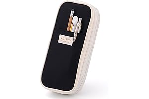 EASTHILL Pencil Case Black Big Capacity