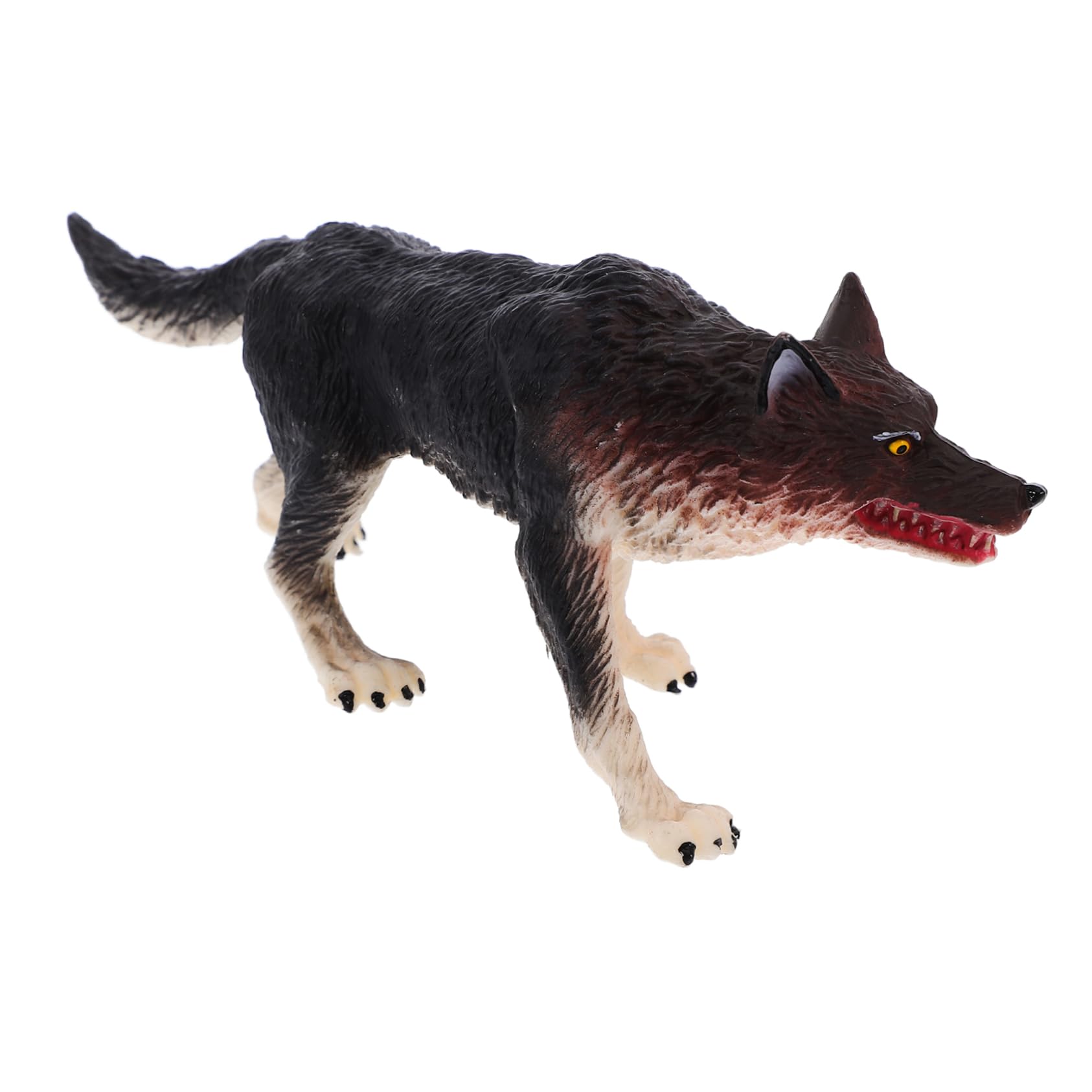 CIYODO Simulated Wolf Model Lifelike Fake Wolf Wildlife Animal Figurines Educational Boys and Girls Play Table Decor