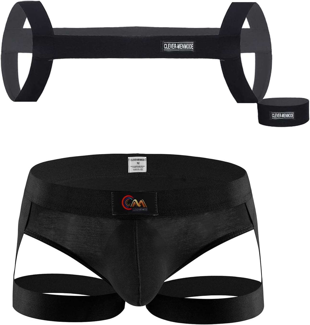 Men's Thong Underwear Sissy Low-Rise Sexy Jockstrap Harness Set Clubwear Lingerie