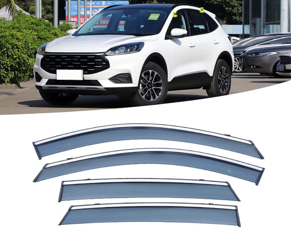 PANXUC Car Wind Deflectors for Ford ESCAPE 2020, Side Window Wind Rain Deflector Window Visor Sun Rain Guard Smoke Guards