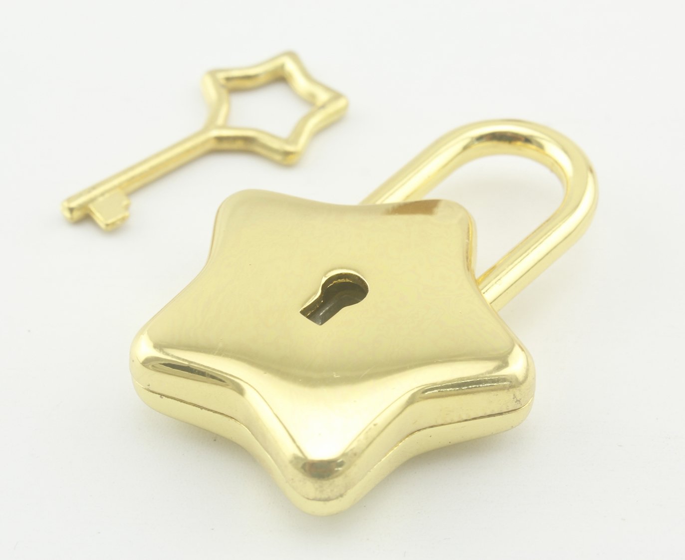 Lucchetto Decorativo Mini Oro - 3.8x2.5x1cm, Con Chiave, Per Agende, Scatole Regalo, Portagioie