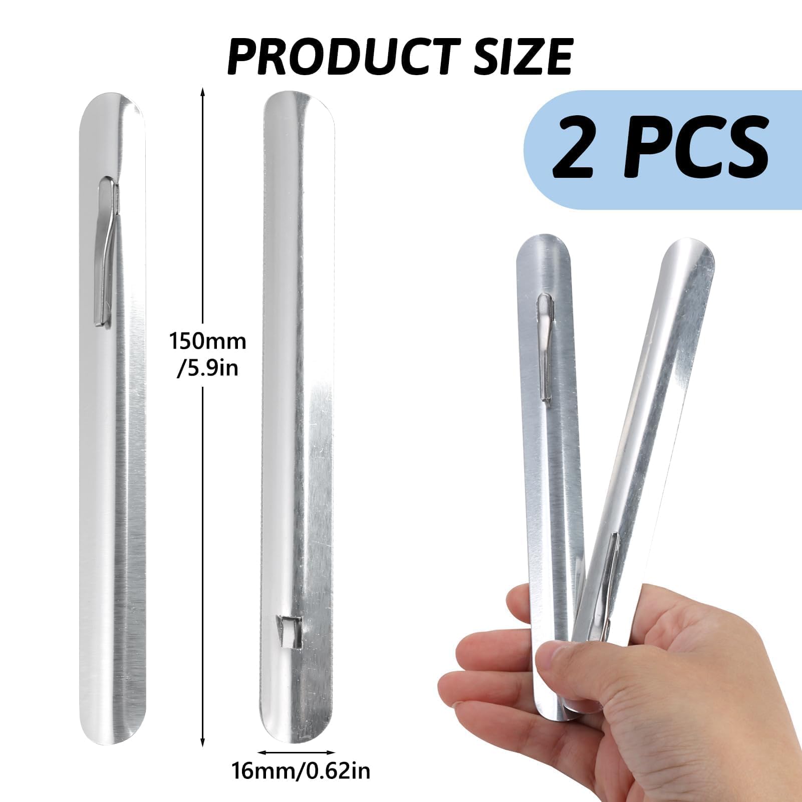 2 Pezzi Raccogli Briciole, Strumento per Briciole, Paletta Raccogli Briciole in Acciaio Inox, Raccogli Briciole Manuale per Pulisci Briciole da Tovaglia in Ristorante e casa, Bordo Curvo e Flessibile
