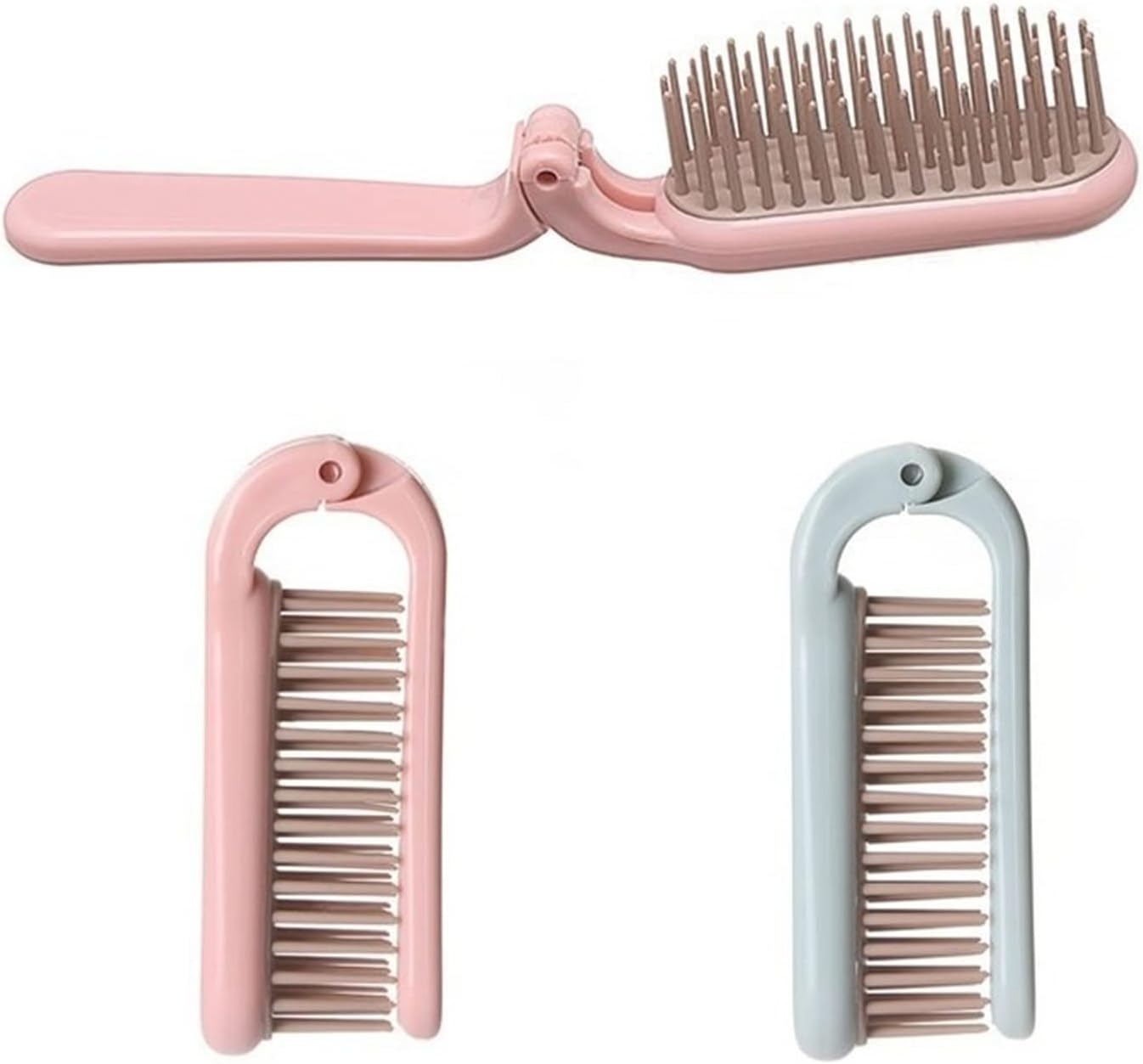 Comb Hair Care Folding Comb Pocket Comb Foldable Travel Hairbrush Rectangular Folding Comb is Compact, Suitable for Daily Combing and Styling Hair Hair Brush(Brass)