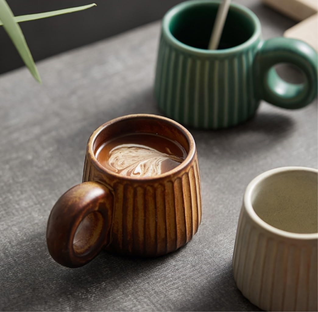 Tazas Tazas Taza Para Beber En El Hogar Taza De Cerámica De Estilo Retro Con Personalidad Taza De Café Utilizada En Tazas De Café Para El Hogar Y La Oficina Taza De Café ( Color : A , Size : 250ml )