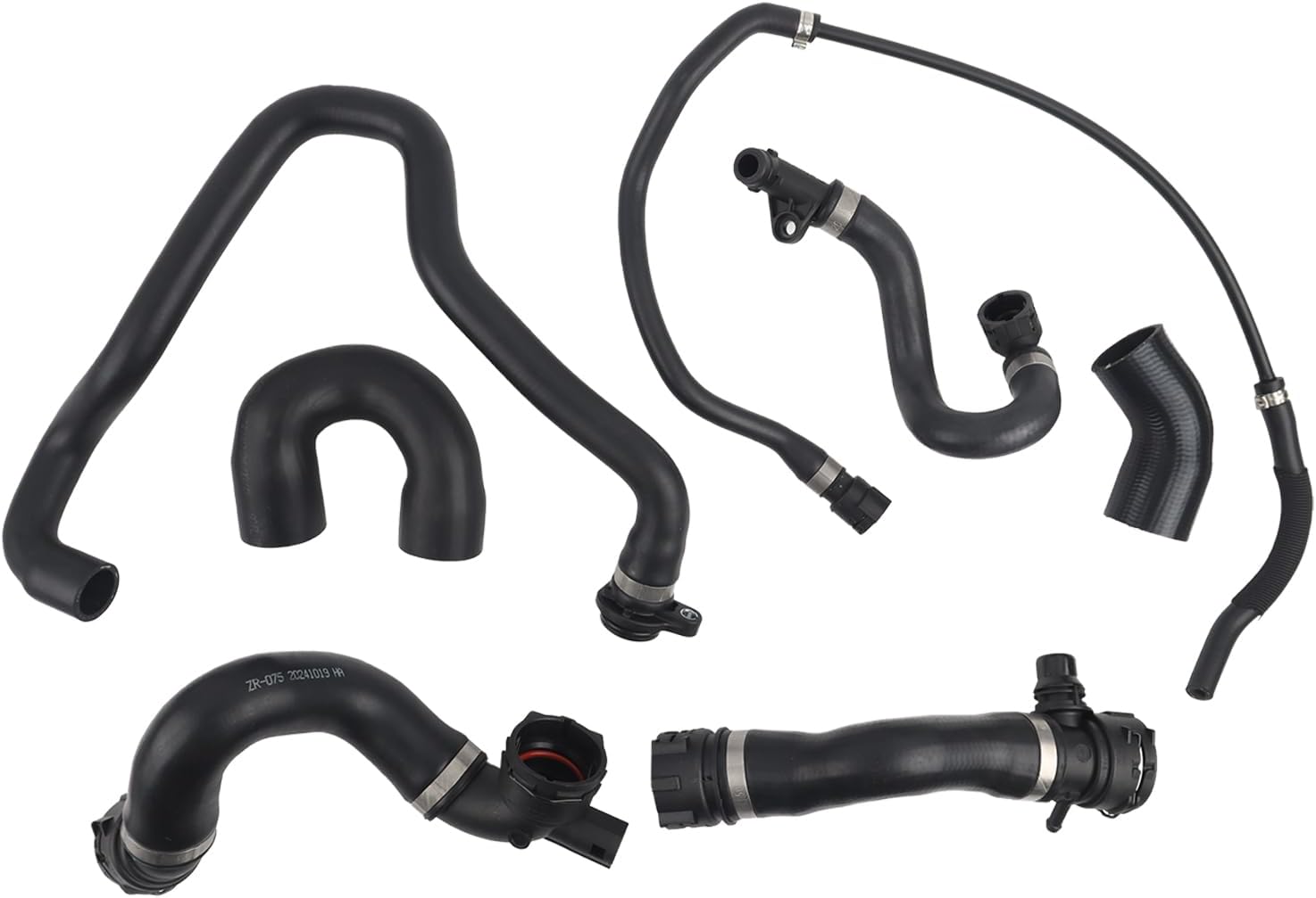MUCO New Hoses Radiator Coolant Water Hose Pipe Kit 11537516414 11537521049 17127531579 Compatible for E87 E90 E92 E93130i 325i 330i X1 N52 2.5L 3.0L 2005-2012 Radiator Hose 7 Piece Set