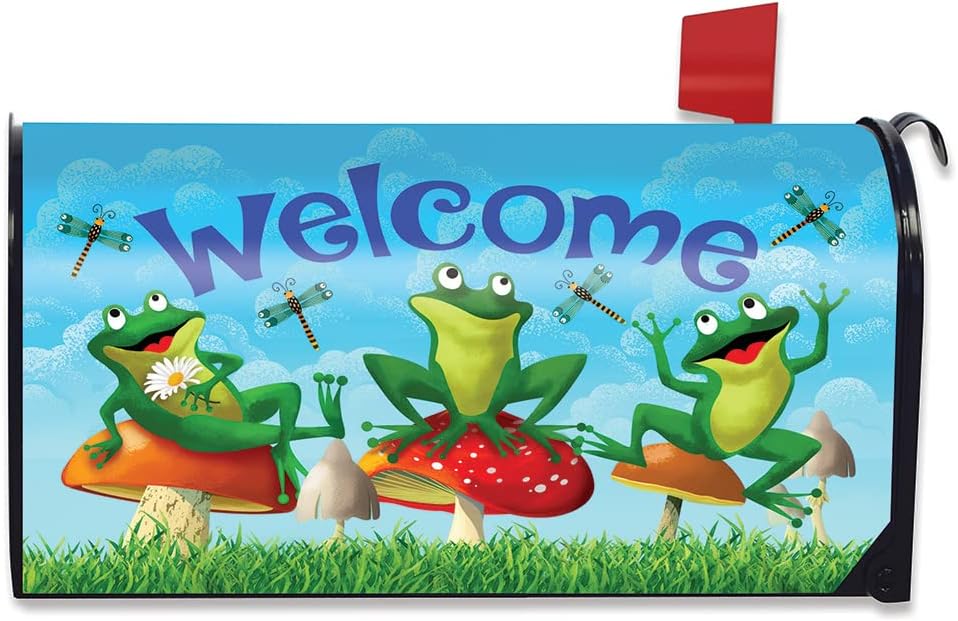 Briarwood Lane Happy Frogs Summer Large Magnetic Mailbox Cover Oversized