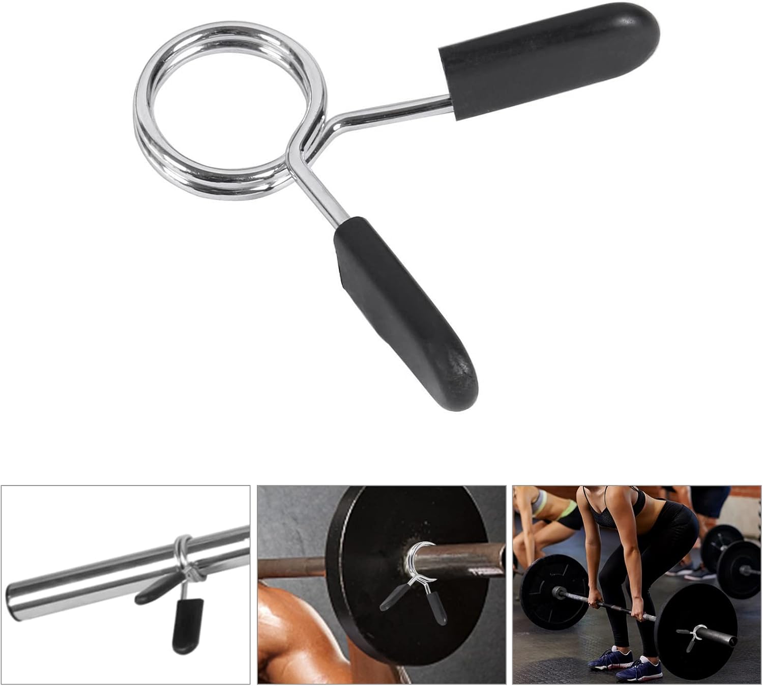 6pcs Barbell Clips Dumbbell Spring Clamps Weight Bar Locking Collars for