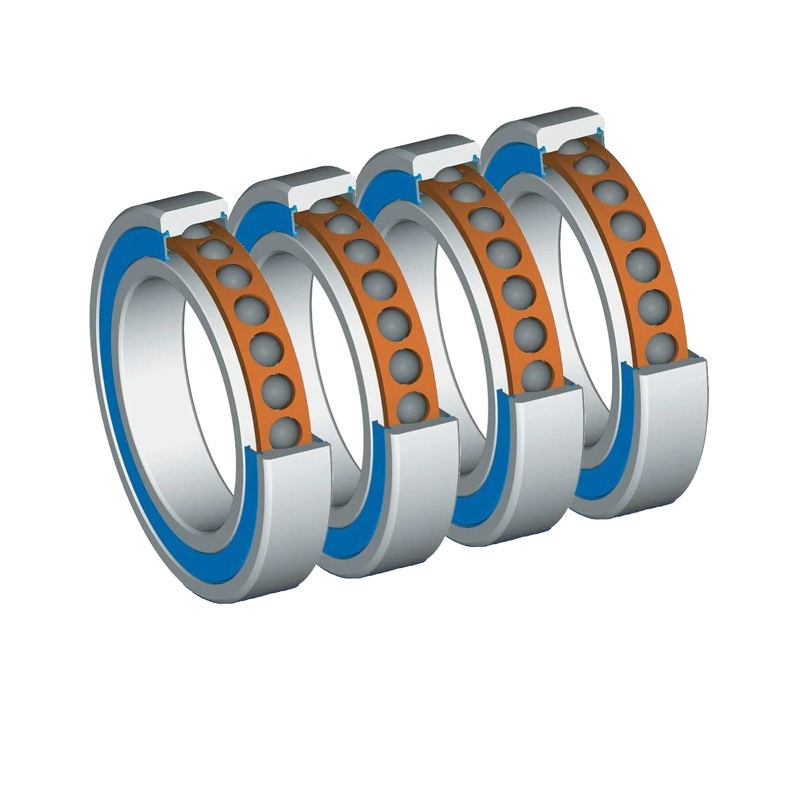 YMUGUEGH 1set H71909C 2RZ HQ1 A 45x68x12 71909C Sealed Angular Contact Bearings Spindle
