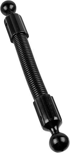 Tackform Extensión doble de bola de 1" con eje de metal. Revestimiento de goma sobre bolas. Compatible con RAM y sistemas de bolas de 1" de Arkon,
