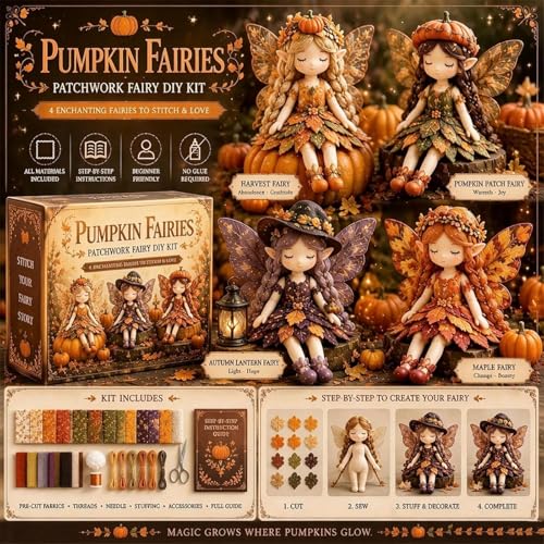 Kit patchwork fée des fleurs de collection : ouvrage d'art textile fait main - 7