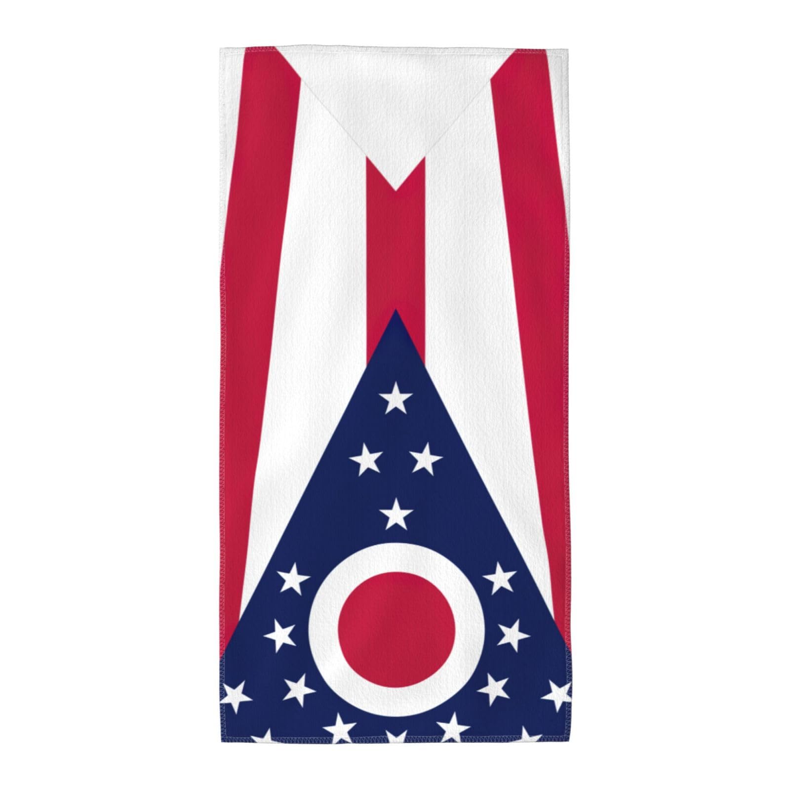 DIEzig Ohio State Flag Fashion Printed Long Bath Towel For Pool Side Seaside Holiday