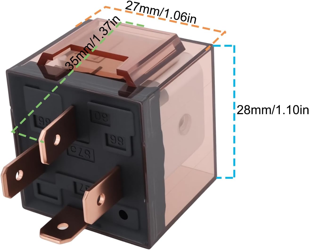 ECSiNG 2Pcs 4-Pin SPNO 12V Waterproof Automotive Relay 100A High Current Car Circuit Control Switch