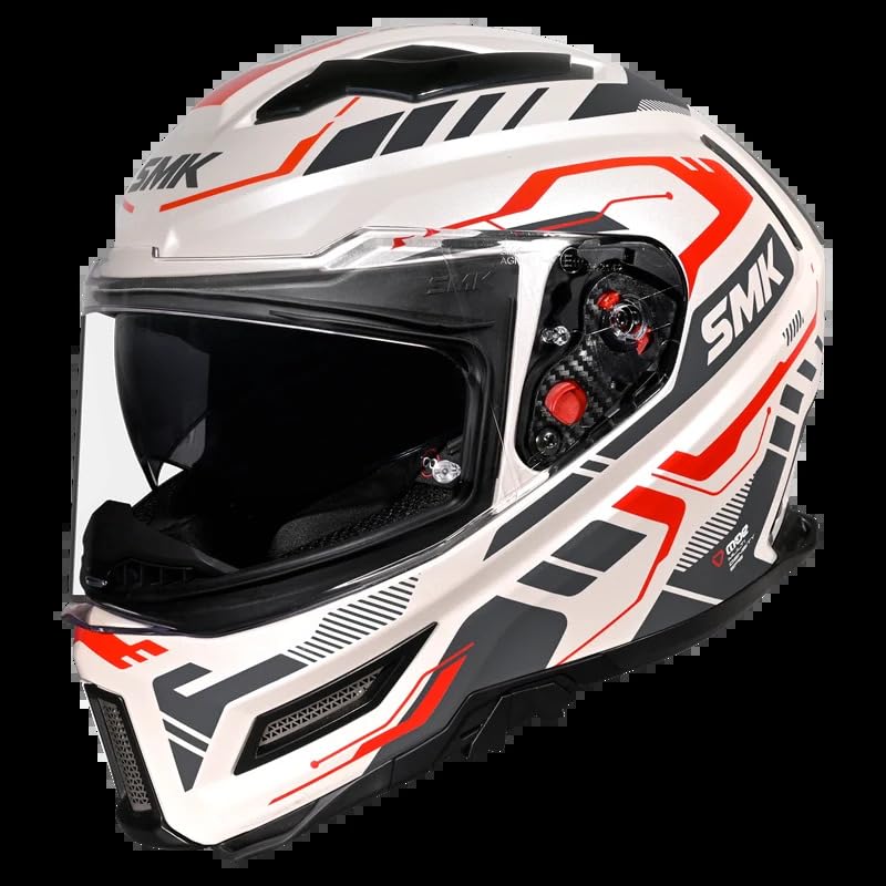 Image of SMK Agnar TEKTRON Full Face Dual Visor Helmet, ISI, DOT & ECE 22.06 Certified, Pinlock 30 Insert