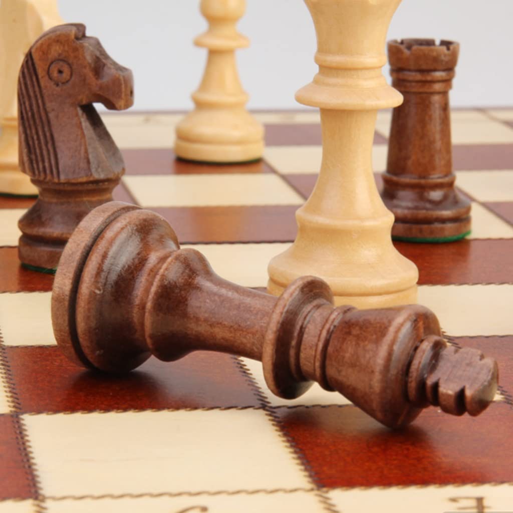 ZAW Schach Magnetische Schach Set Hochwertiges, hölzernes Schachbrett mit faltender Metallschloss Aufbewahrungsbox, Familienklassiker Schachspiel Geschenk Chess (Color : Magnetic Chess Pieces)